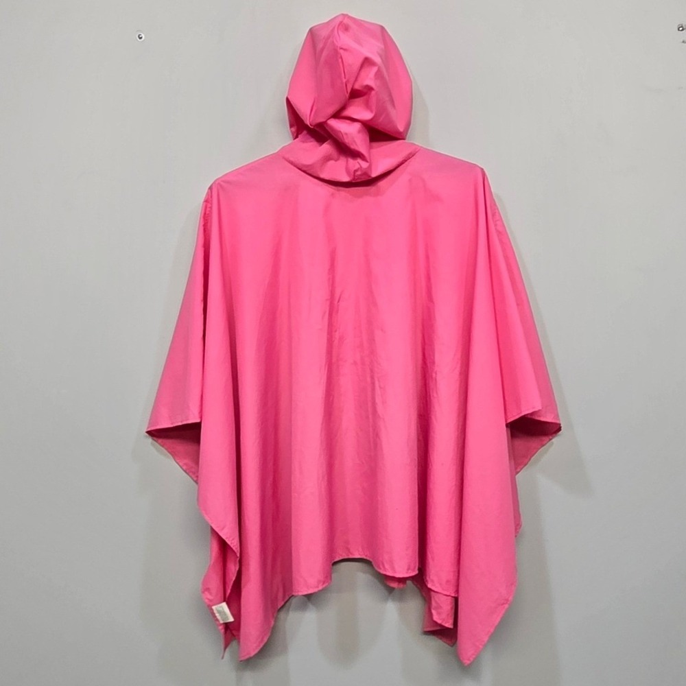 Vintage Harolds Rain Poncho OS Pink Packable Hooded Gorpcore Barbiecore Festival - Picture 2 of 9